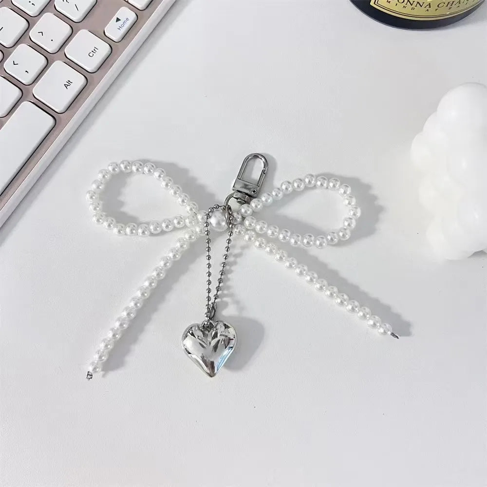 Porte-clés Perles & Nœud Papillon – Accessoire Mode