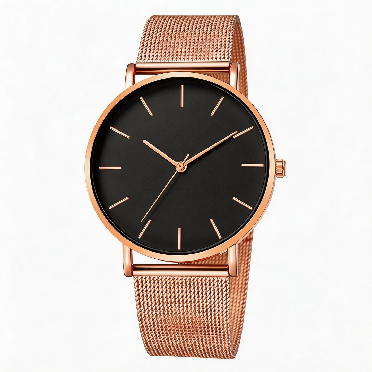Montre Femme Luxe Or Rose avec Bracelet – Quartz Élégante