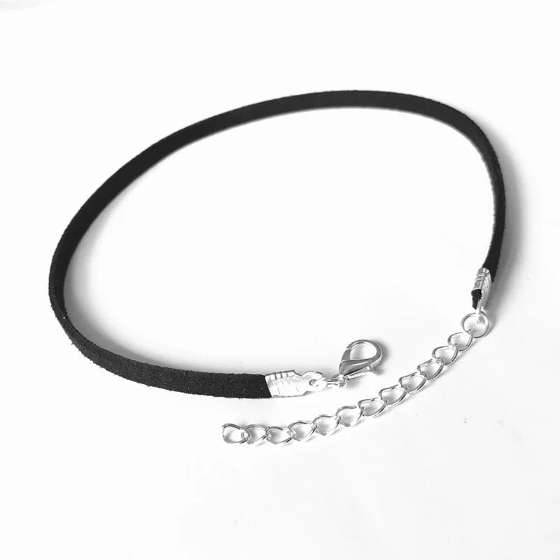 Collier Ras-du-Cou Gothic Punk en Velours Noir – Style Steampunk
