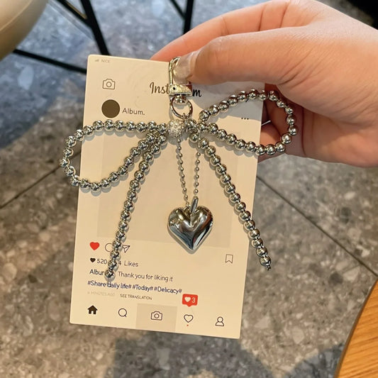 Porte-clés Perles & Nœud Papillon – Accessoire Mode