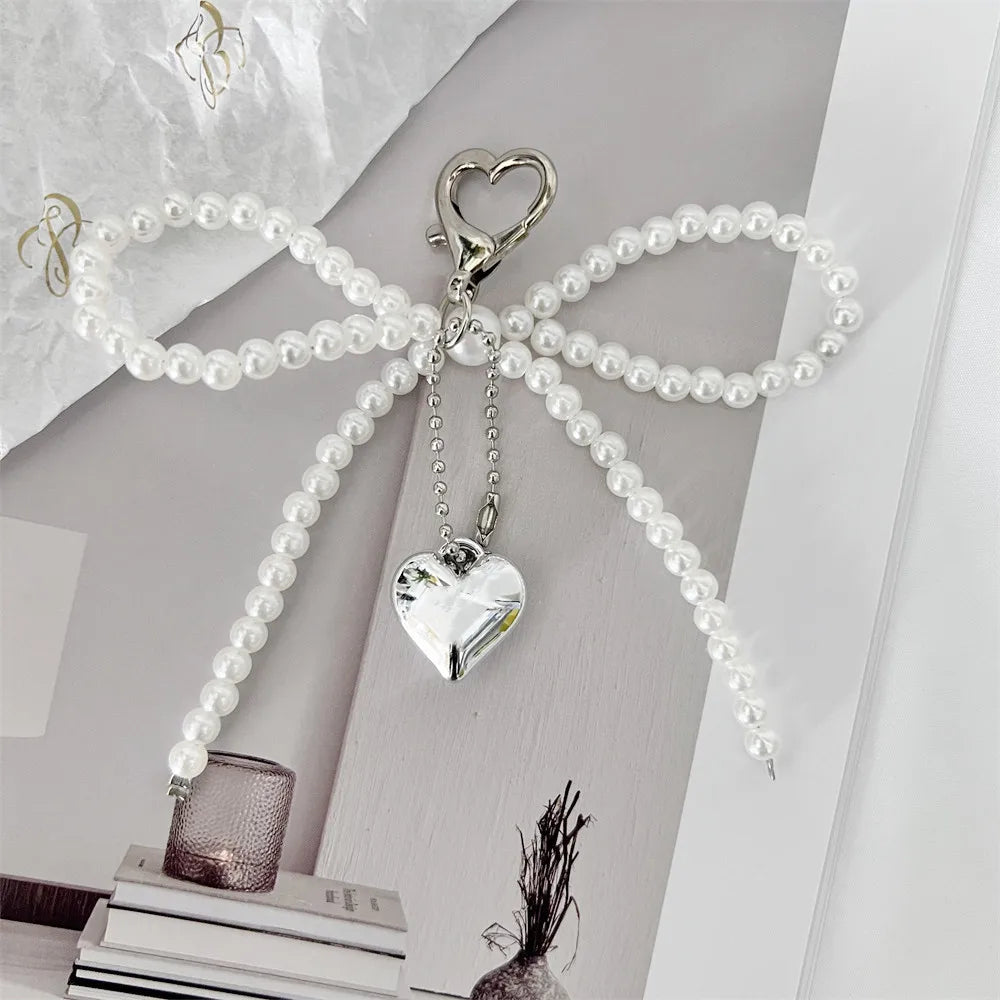 Porte-clés Perles & Nœud Papillon – Accessoire Mode