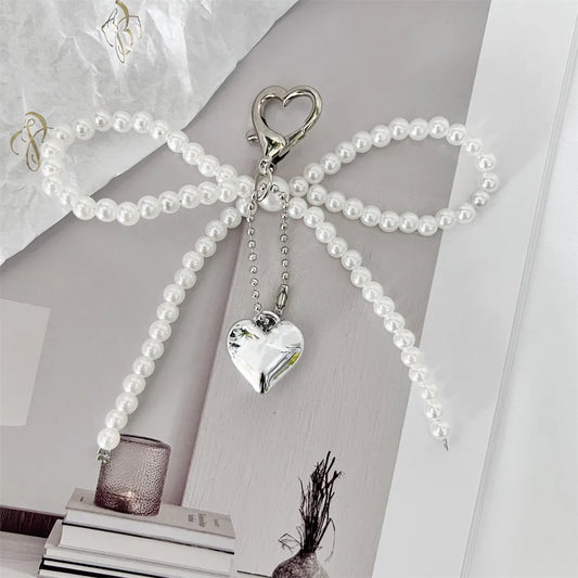 Porte-clés Perles & Nœud Papillon – Accessoire Mode