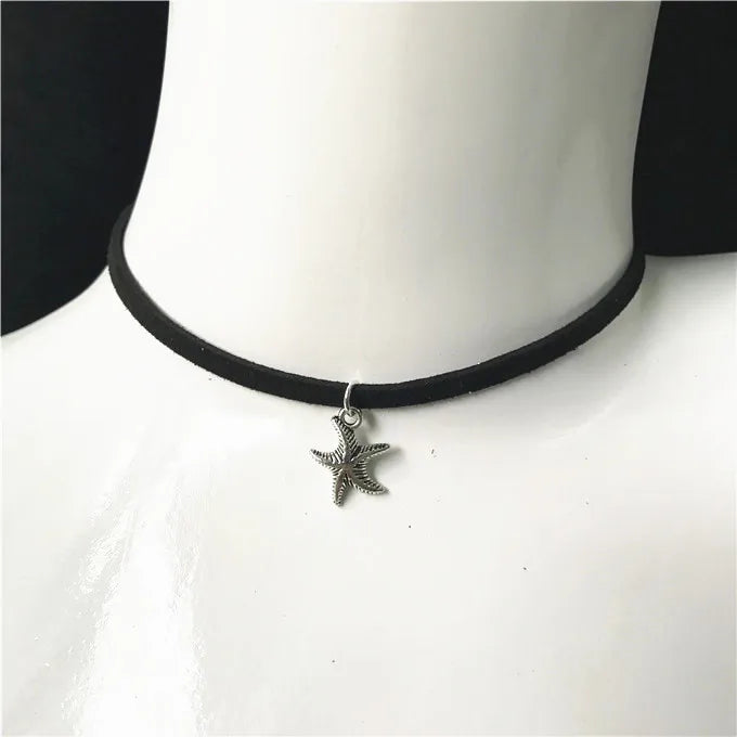 Collier Ras-du-Cou Gothic Punk en Velours Noir – Style Steampunk