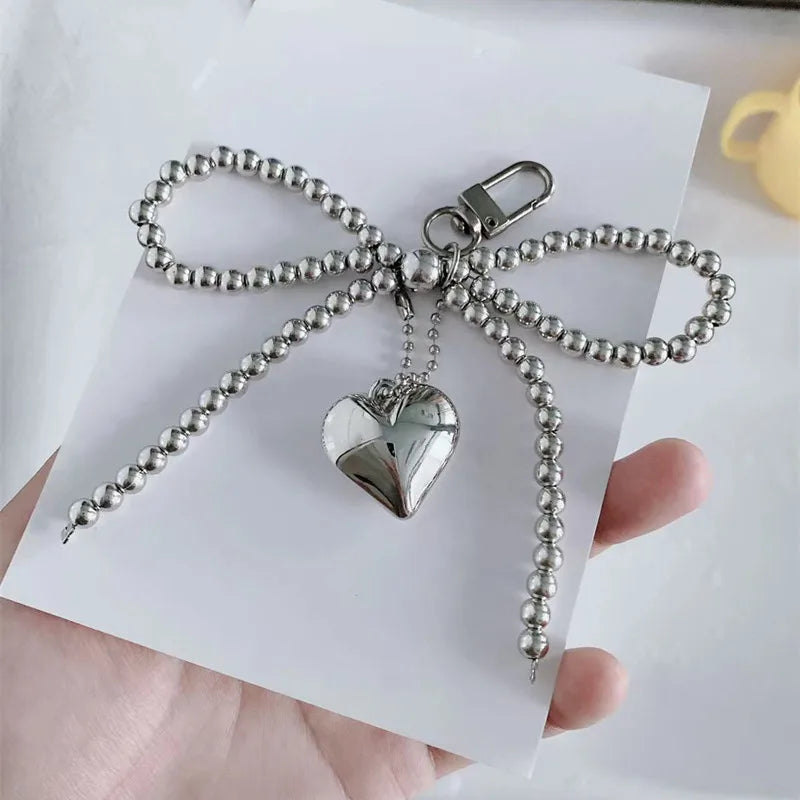 Porte-clés Perles & Nœud Papillon – Accessoire Mode