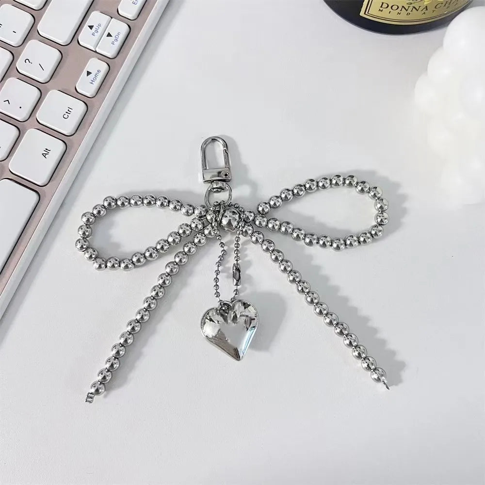 Porte-clés Perles & Nœud Papillon – Accessoire Mode