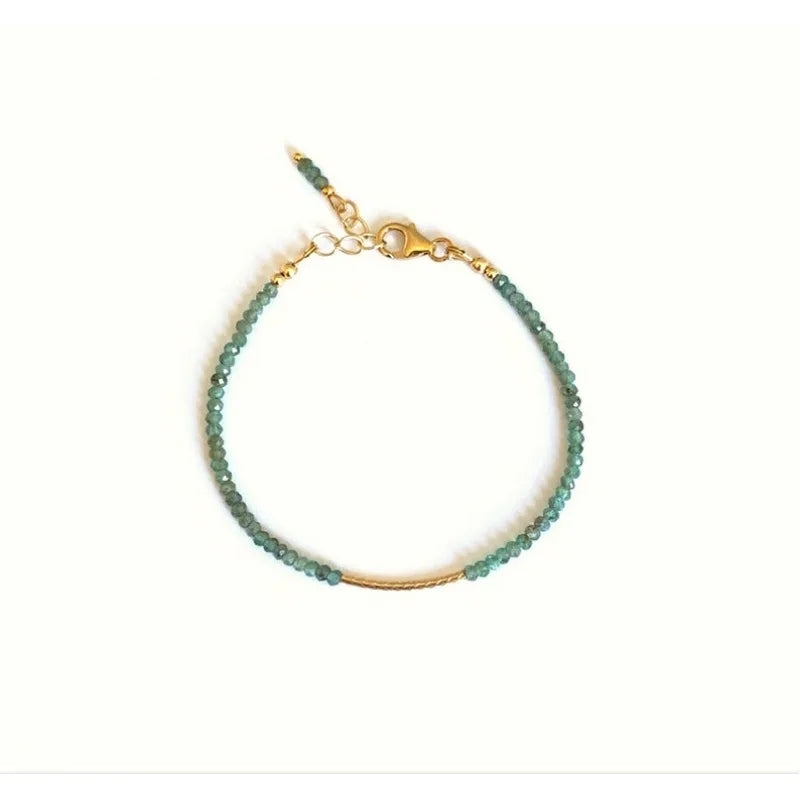 Bracelet exquis en pierre bleue,