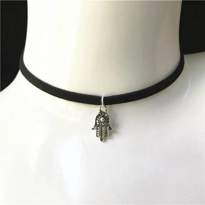 Collier Ras-du-Cou Gothic Punk en Velours Noir – Style Steampunk