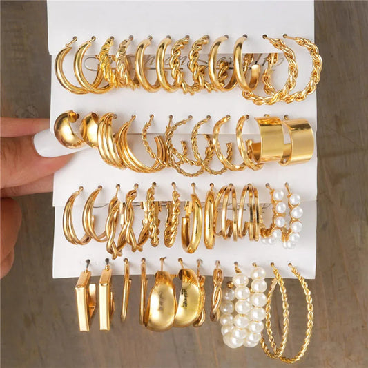 Set de Boucles d'Oreilles Créoles