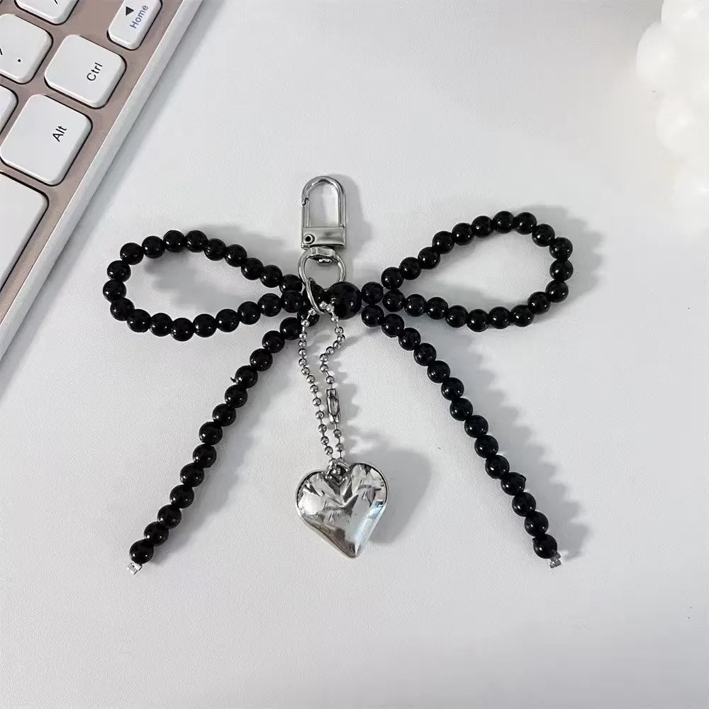 Porte-clés Perles & Nœud Papillon – Accessoire Mode